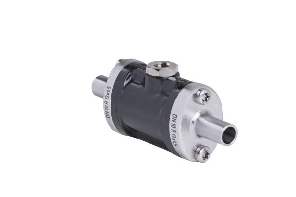 POM pinch valve with weld on ends