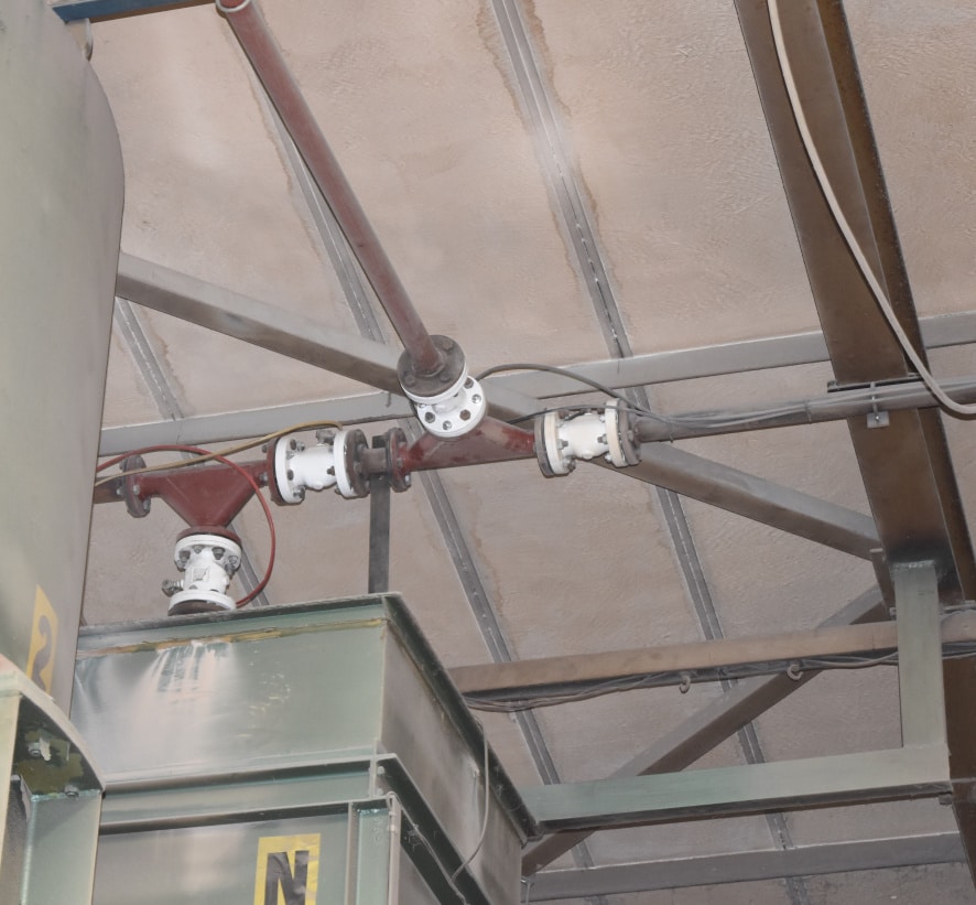 bladder valves installed