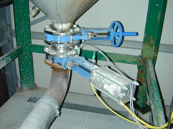 knife gate waste water shut off valves