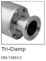 Tri-Clamp pinch valve connections