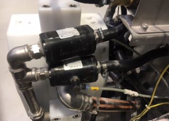 pinch valves for powdered substance on edge prep machine