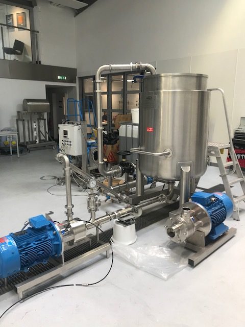 valve for xantham gum on shear mixing machine