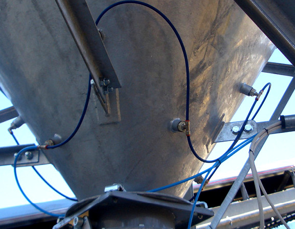 aeration pads on silo