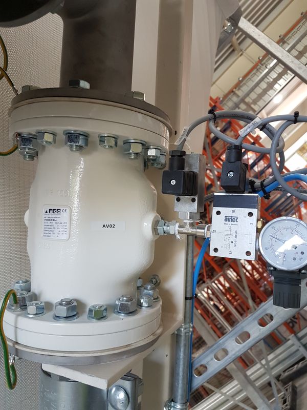 VF Pinch Valve for bag filling with Airtec Solenoid