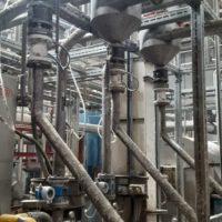 Three pinch valves installation valves for abrasive slurry