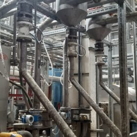 Three pinch valves installation valves for abrasive slurry