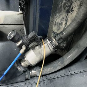 valve for tin oxide powder