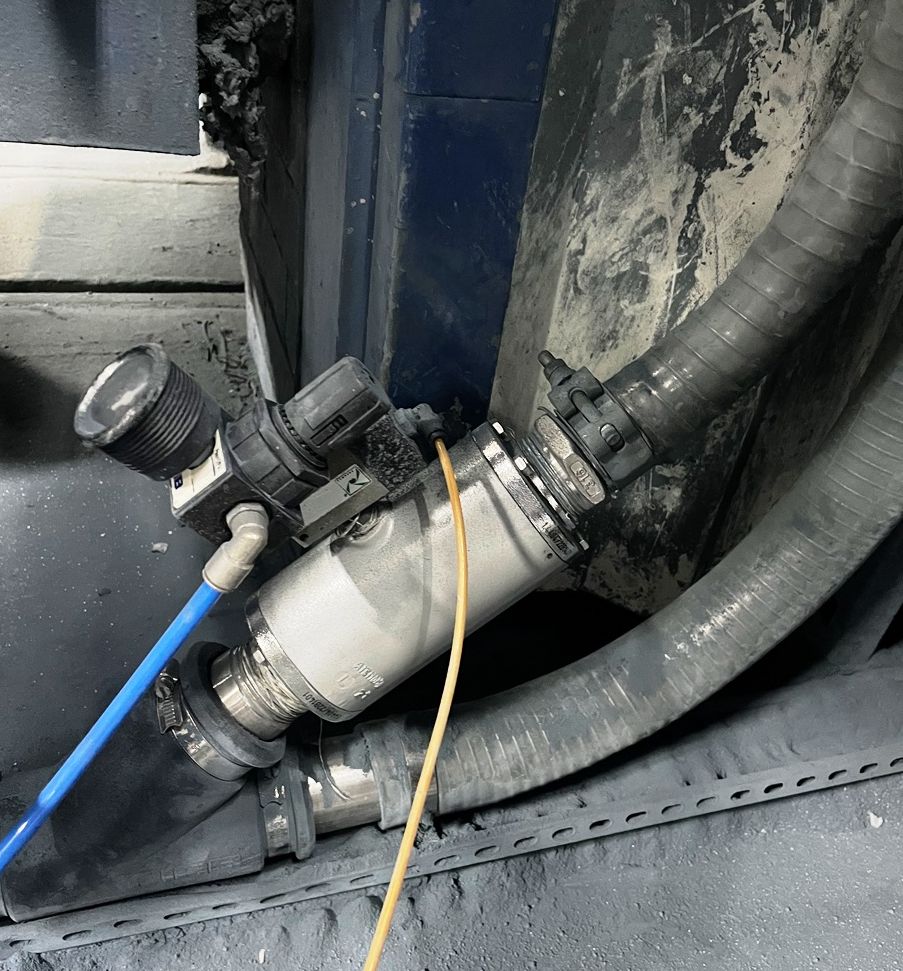 valve for tin oxide powder